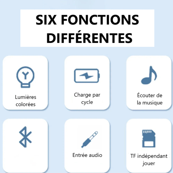 Veilleuse méduse avec haut-parleur compatible Bluetooth