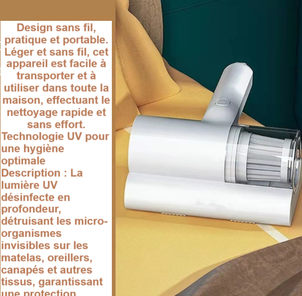 Aspirateur électrique portatif pour l'élimination des acariens