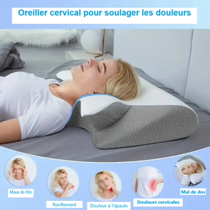 Oreiller de Lit de Massage Cervical Orthopédique